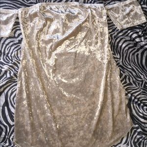 Cream Velvet dress